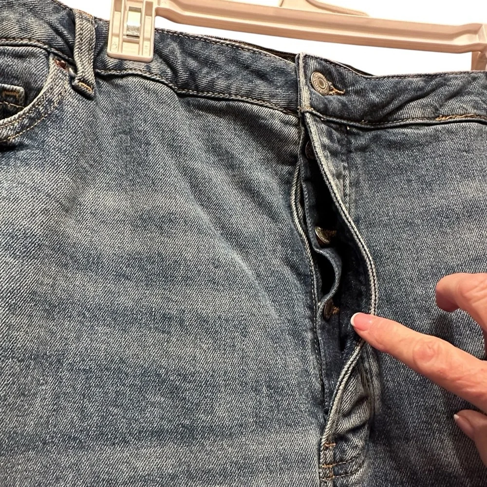 Old Navy‎ Blue Jeans higher High-Rise OG Straight secret smooth pockets sz 24